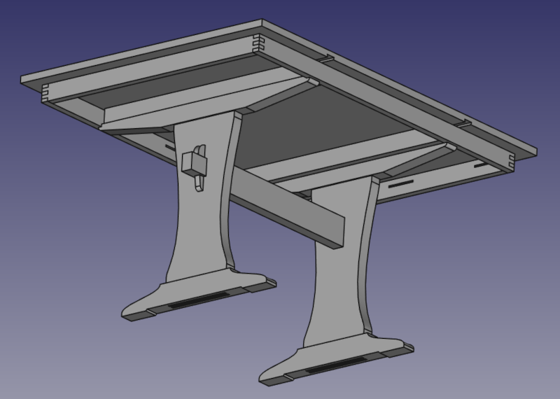 Ansicht von unten in FreeCAD
