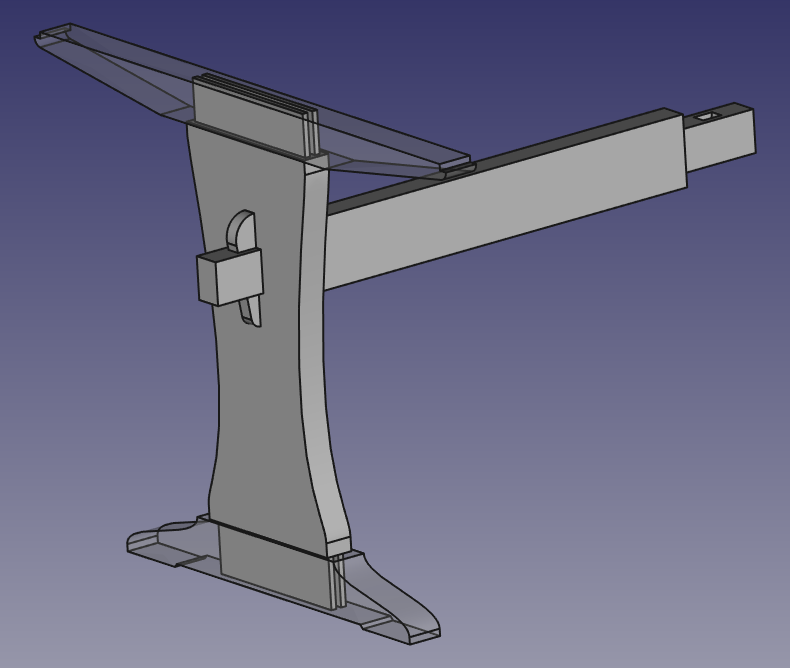 Wange mit angrenzenden Bauteilen in FreeCAD