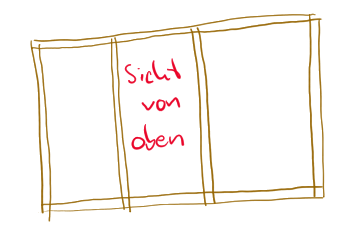 Skizze der Zargenkonstruktion
