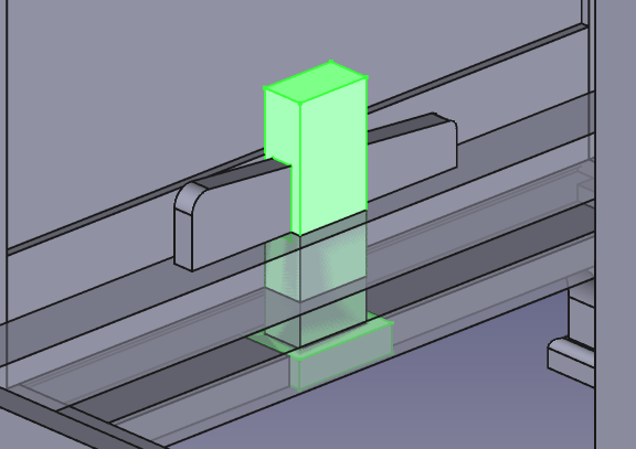 Keil zur Verbindung der Seiten mit Sockel und Deckel